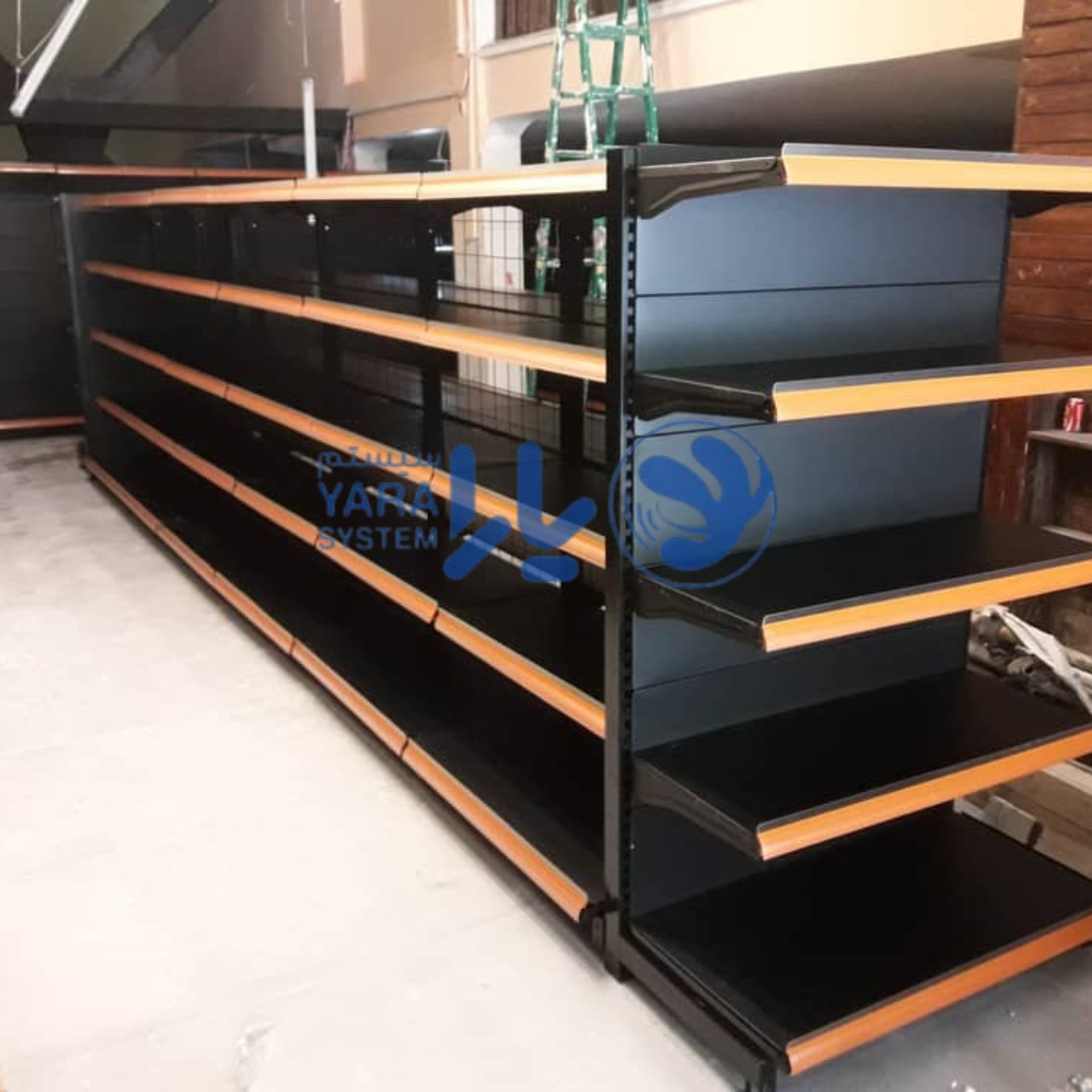 قفسه فلزی دوطرفه وسط فروشگاهی 3 قفسه فلزی دوطرفه وسط فروشگاهی