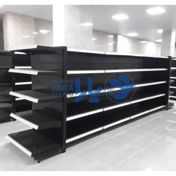 قفسه فلزی دوطرفه وسط فروشگاهی