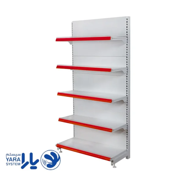 قفسه فروشگاهی یک طرفه خودایستا قفسه فروشگاهی یک طرفه خودایستا