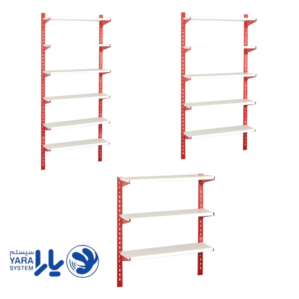 قفسه فروشگاهی دیواری 2 قفسه فروشگاهی دیواری